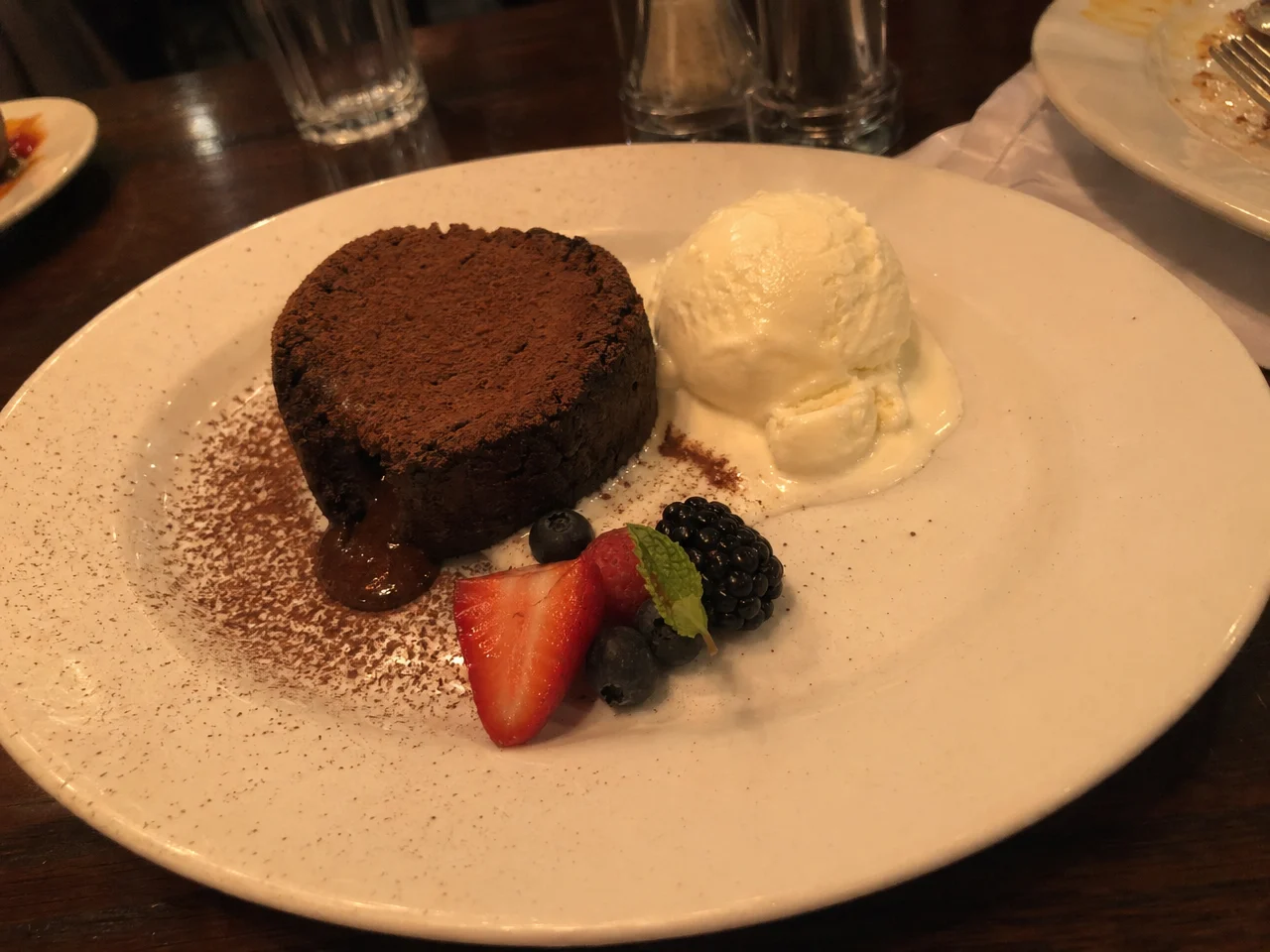 Amateur phone photo of a dessert before AI enhancement