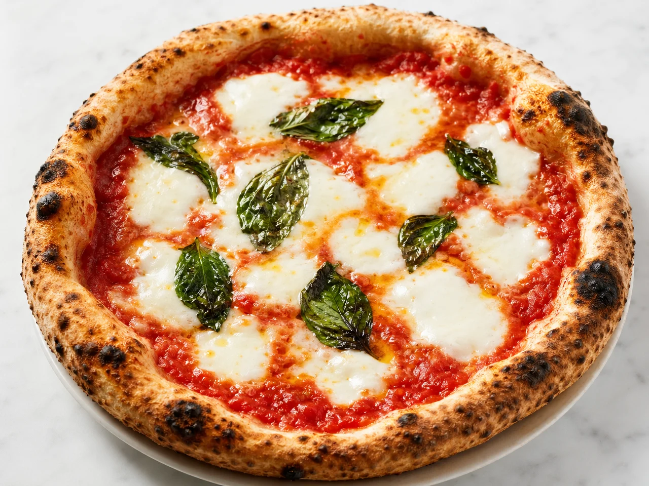 The same pizza after AI enhancement with professional lighting